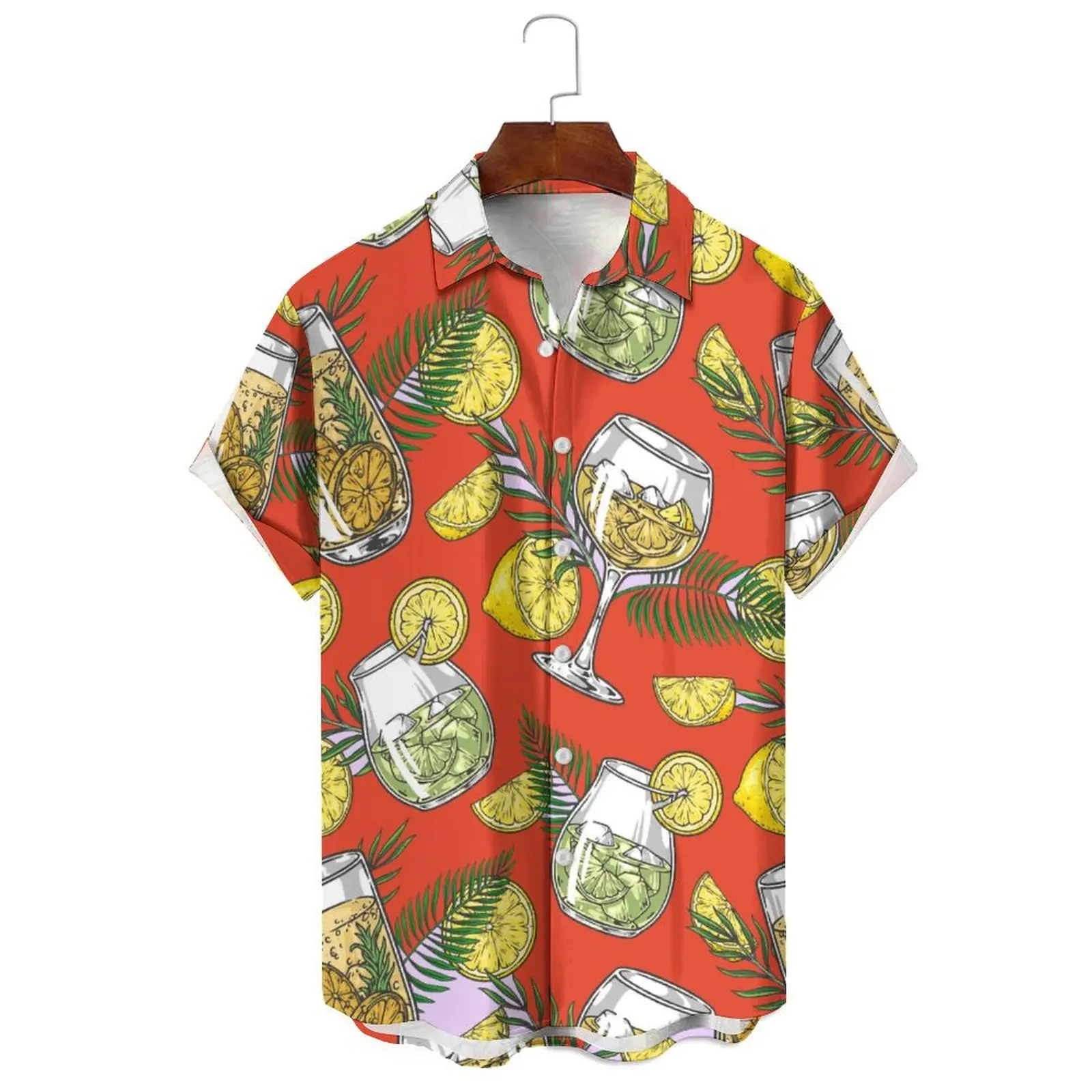 

Summer men's new Hawaiian beach shirt pattern 3D printed men's clothing Home daily social party holiday short sleeve men's top