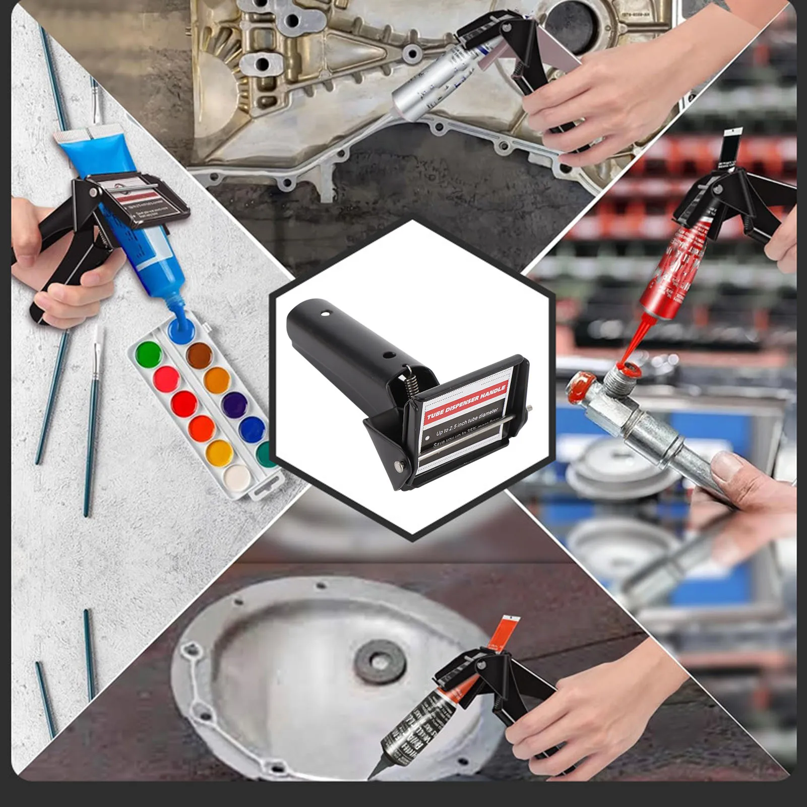 أداة عصارة أنبوب السيليكون تمنع نفايات المواد 2.5in الحجم الصناعي RTV أنبوب ضغط موزع أداة لإصلاح السيارات