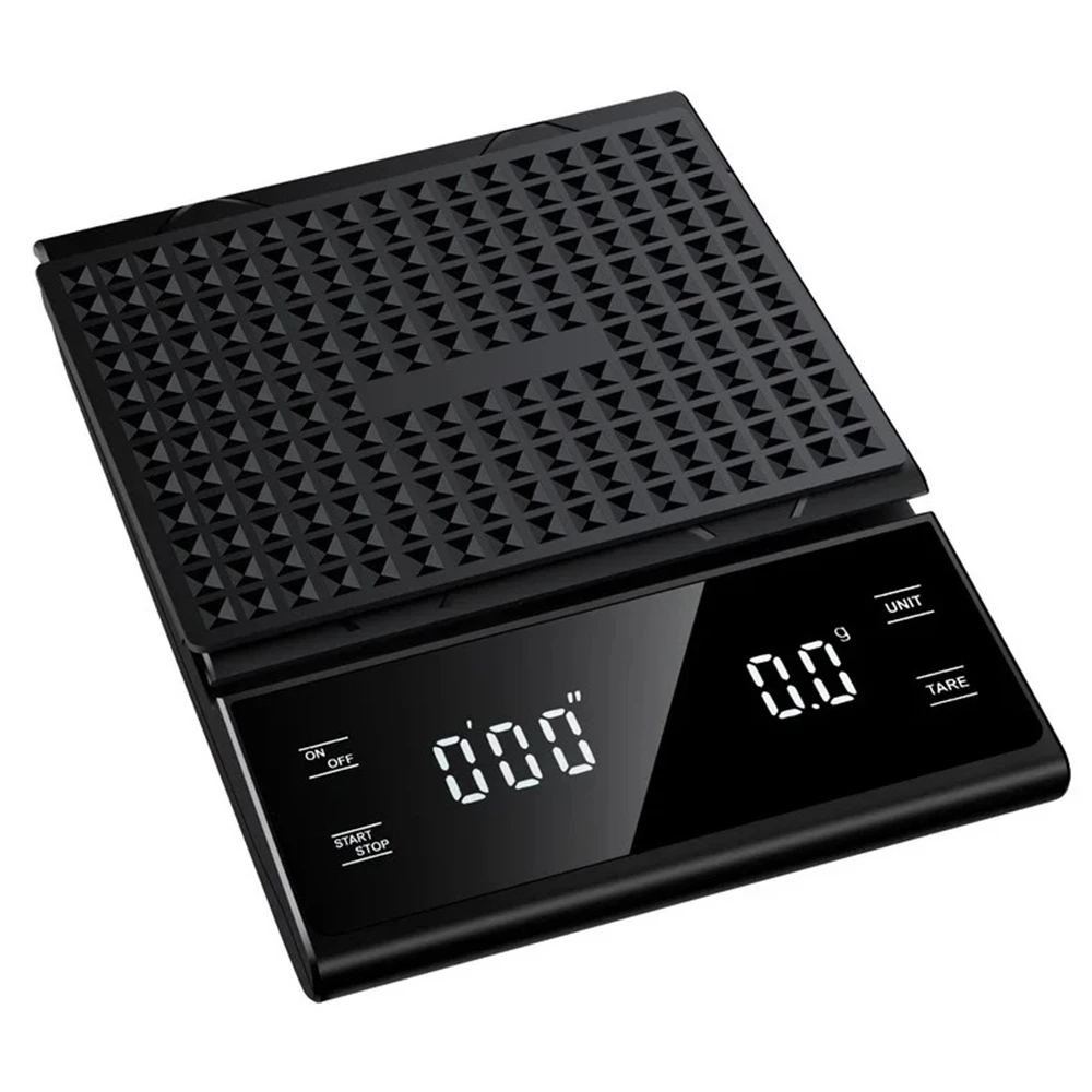 Electronic Coffee Scale Digital Kitchen Scale Smart Precision Food Weighing Balance Household Weight Scale 3KG-0.1g LED Display