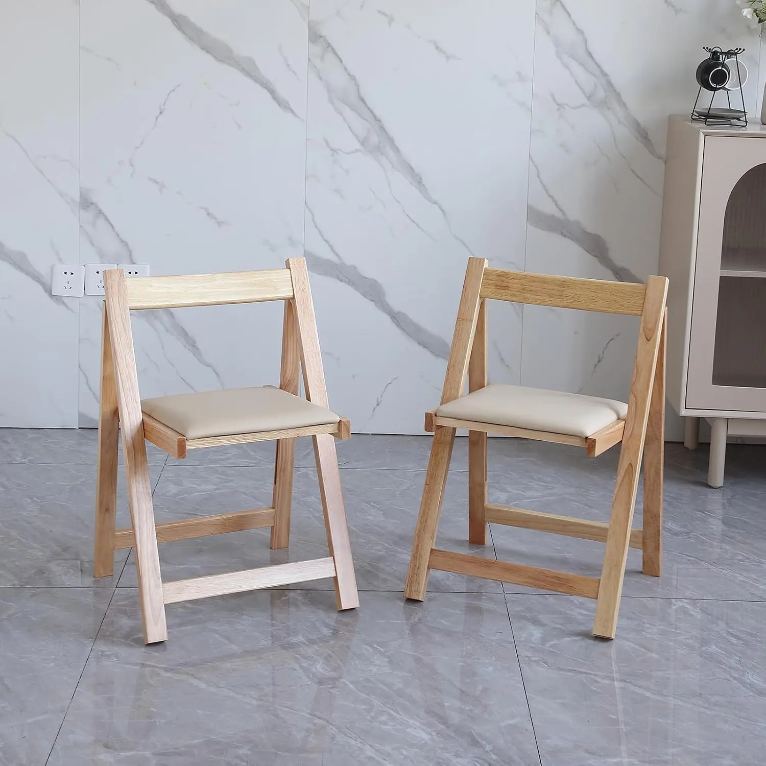 Folding Dining Chairs with Padded Seat Lightweight sillas para Fiestas,2 Pack Folding Chair for Dinner,Party Wedding,Picnic Even