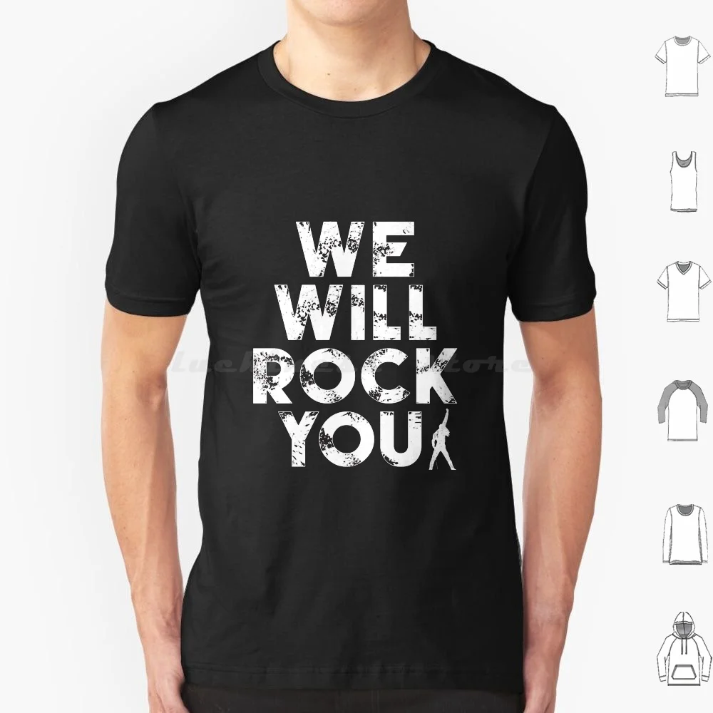We Will Rock You T Shirt Big Size 100% Cotton We Will You Dont Stop Meow We Are The I Want It All Music Queen I Want To Break