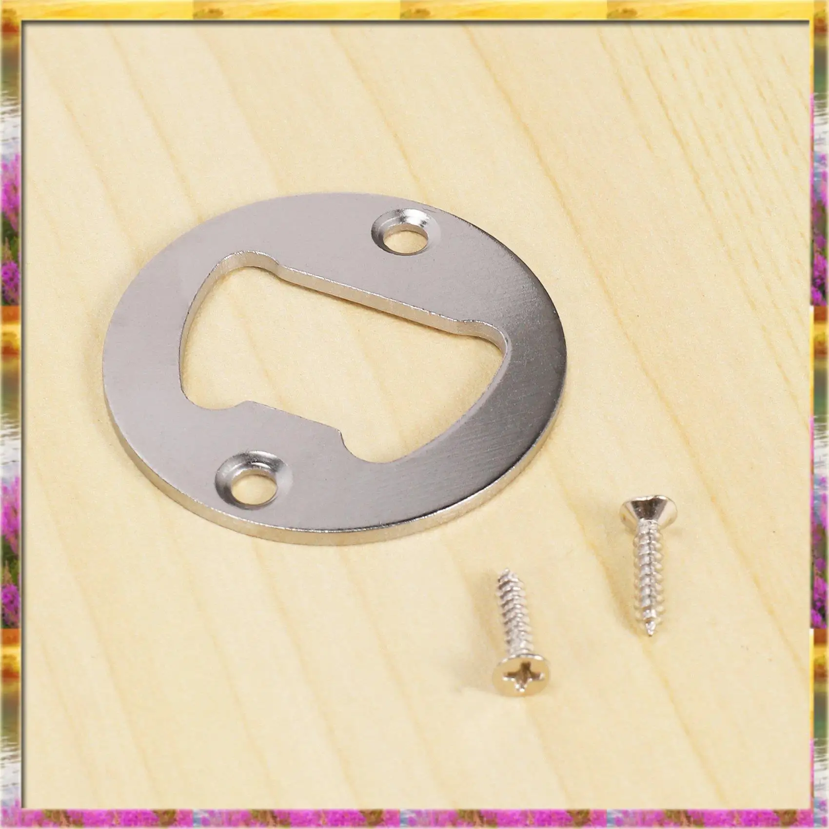 Easy Use Bottle Opener Part With Countersunk Holes Round Metal Strong Polished Bottle Opener Insert Parts
