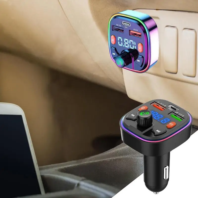 

Car Blue Tooth FM Transmitter Fast Charging Wireless Adapter Radio Receiver Hands-Free Call FM Transmitter For Audio Players And