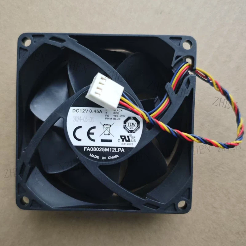 Novo Ventilador de Resfriamento Cooler Master FA08025M12LPA DC12V 0.45A com 4 Fios # QW