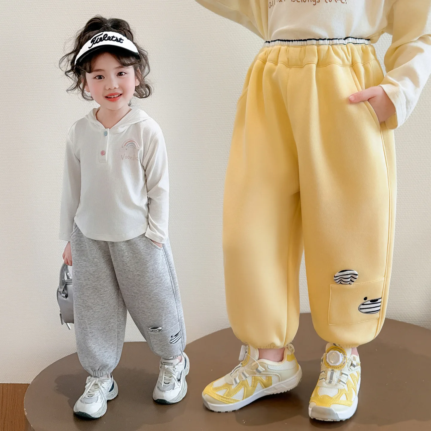 

Girls Casual Sweatpants 2026 New Spring and Autumn Trousers Loose Outer Sports Pants