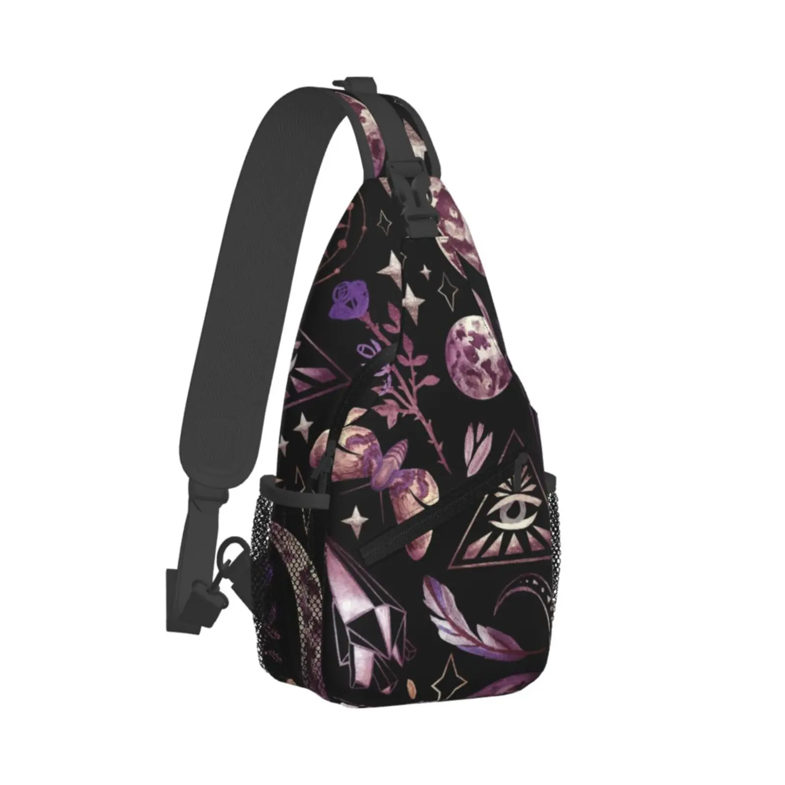 Tarot Moon Butterfly Magic Goth Boho Shoulder Backpack Women Men Fashion Shoulder Chest Bags for For Traveling Hiking Sling Bag