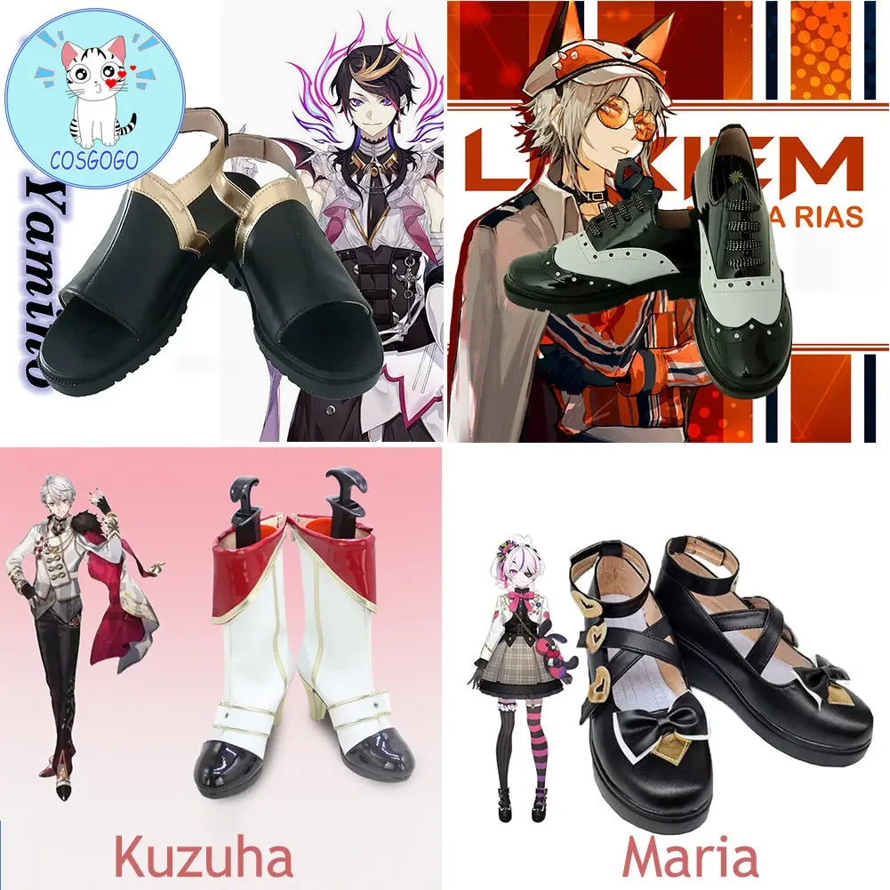 

Vtuber NIJISANJI Shu Yamino/ Lucca Maria /Kuzuha/Mysta Rias Cosplay Shoes Boots Women Men Halloween Role Play PU Leather