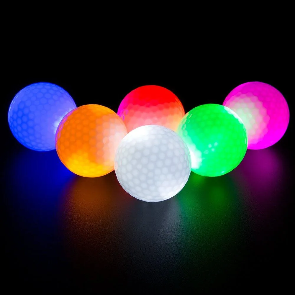 1 Piece LED Light Up Golf Balls Glow Flashing In the Dark Night Golf Balls Multi Color Training Golf Practice Balls Gifts