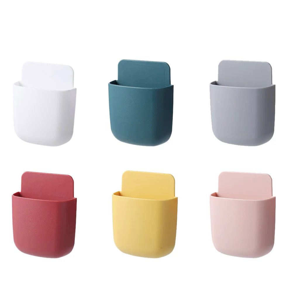 

6pcs Remote Controller Boxes Self adhesive Wall Storage Cases for Living Room Bedroom Bathroom Neat ganization File Folder