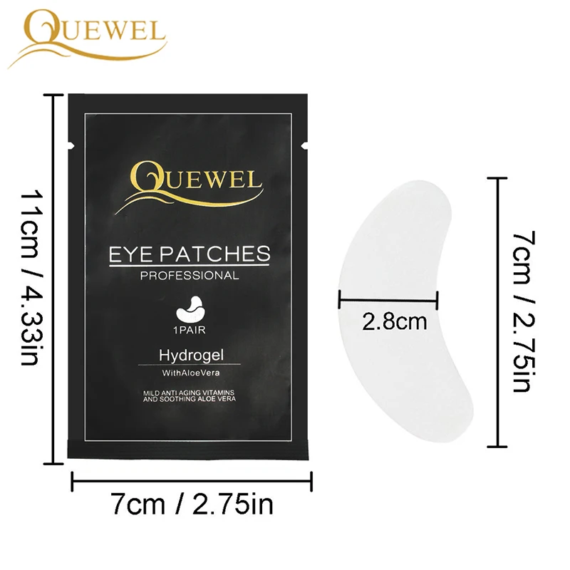 Quewel 50Pairs/Lots Eye Patches Eyelash Extension Under Eye Pads Hydrogel Patches For Extension Eye Pads For Eyelash Extension