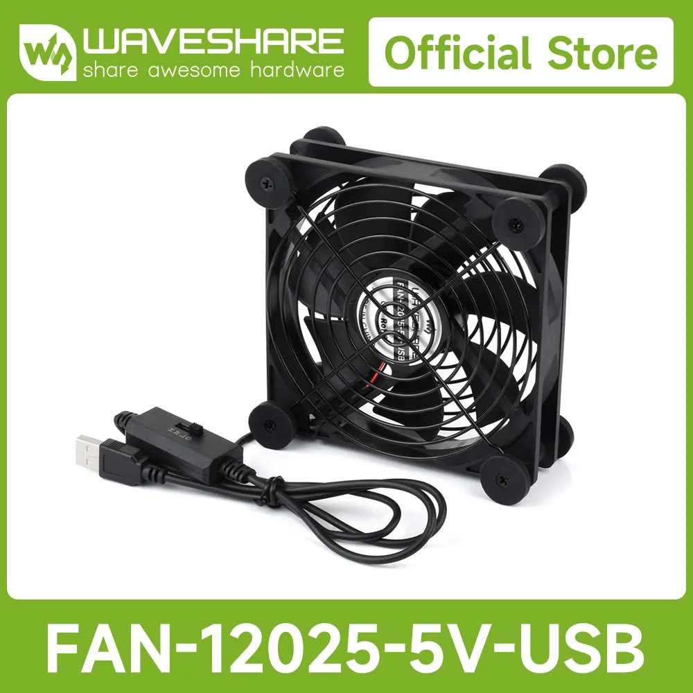 USB 5V 120mm Quiet Cooling Fan, 3-Speed Adjustable, PWM Control, High Airflow, Anti-Vibration Design, Compatible With Multiple D