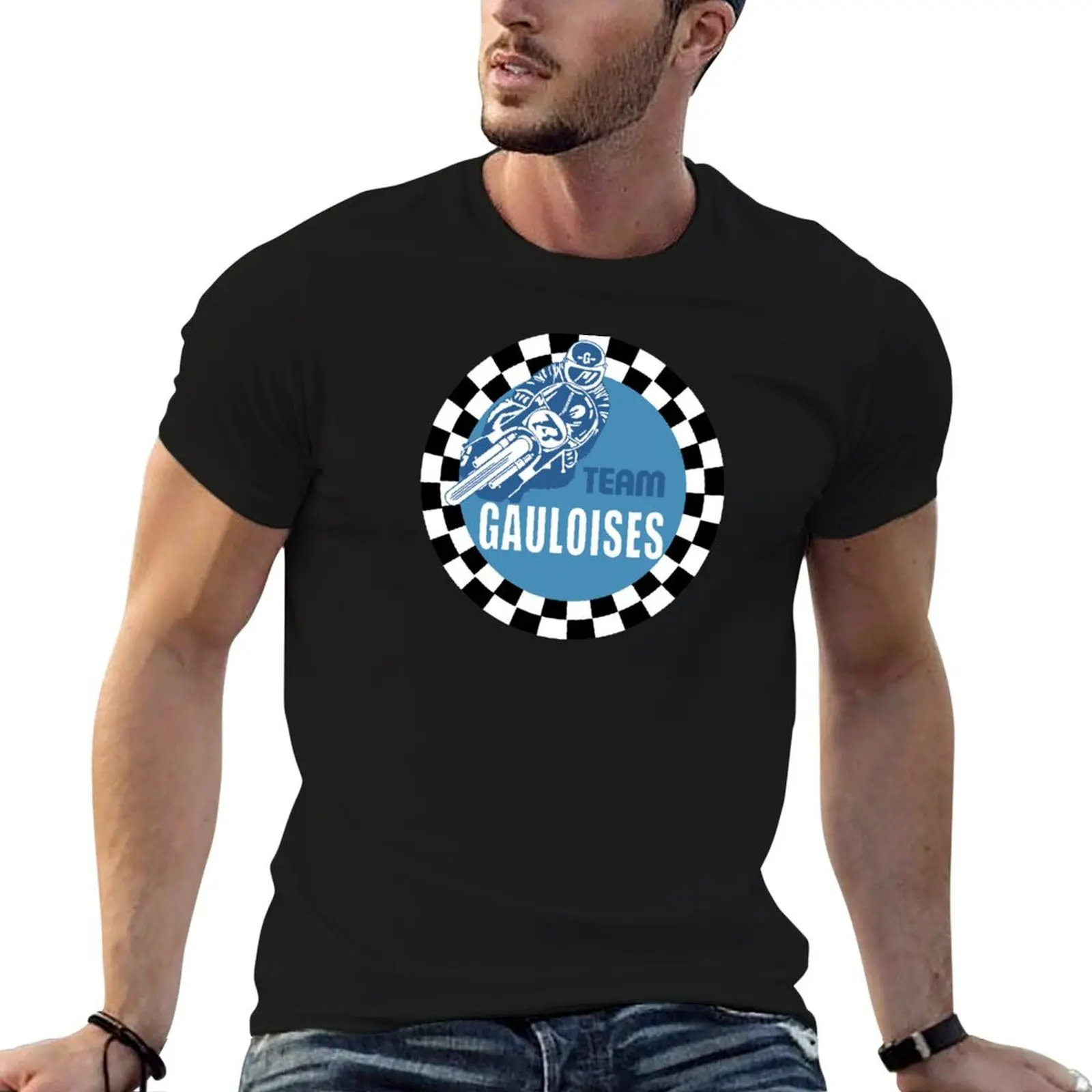 Team Gauloises T-Shirt croswit shirt man funny costumes mens fashion