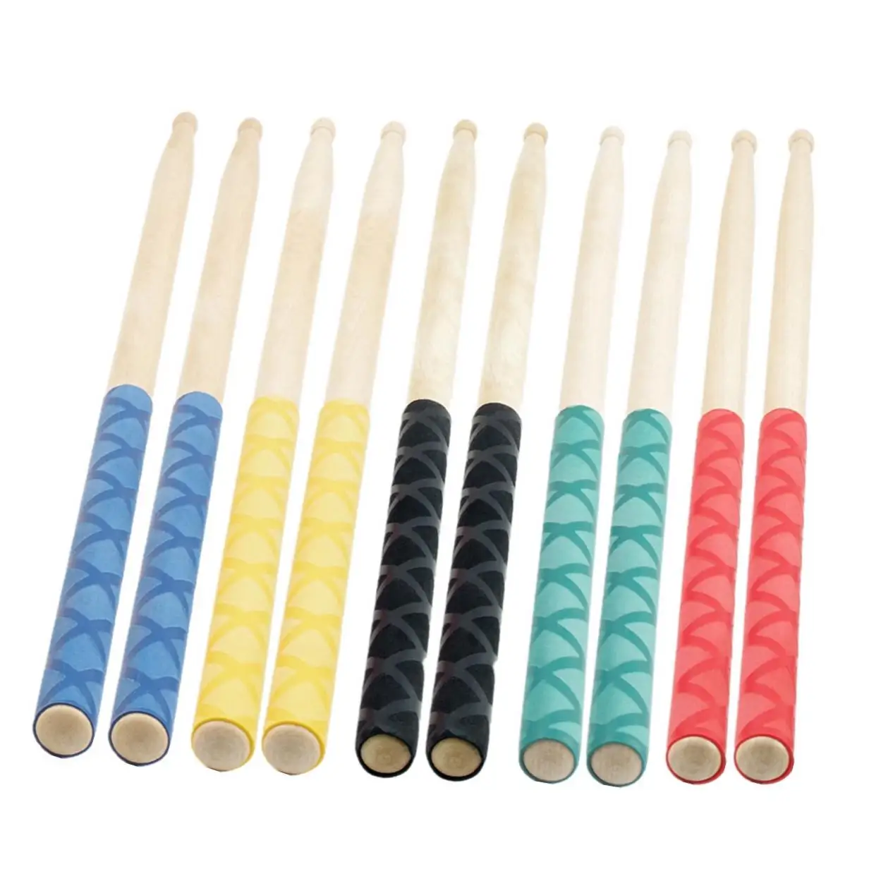 1 Pair 5A Maple Drumsticks Professional Wooden Percussion Accessories 5 Colors Drum Mallets Musical Instrument Parts