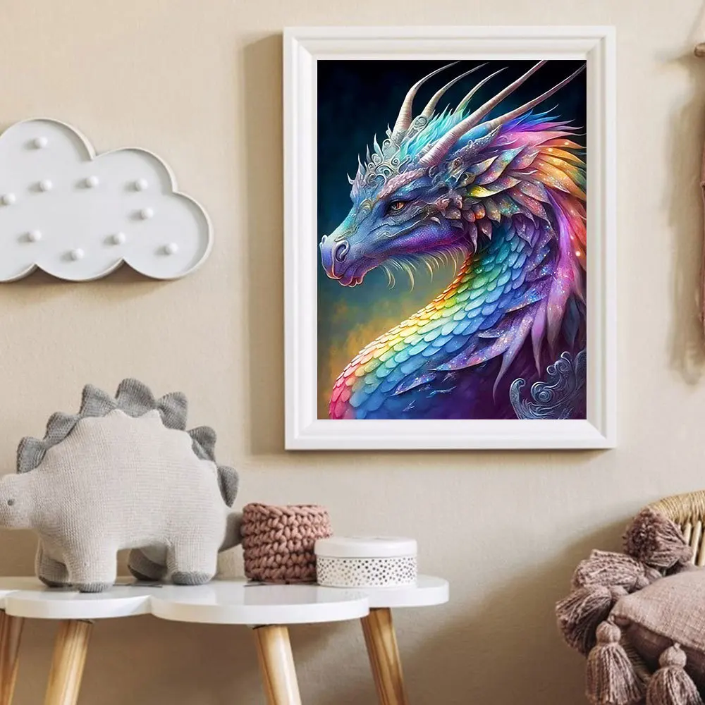 HUACAN Full Diamond Painting New Collection Dragon Mosaic Animal 5D DIY Embroidery Needlework Home Decor Gift