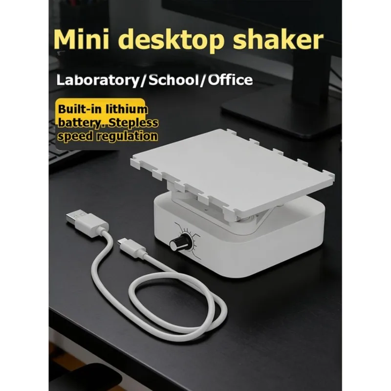 A13E-Adjustable Speed Mini Desktop Lab Orbital Shaker 30-120 RPM 360° Rotation For Scientific Research Mixer