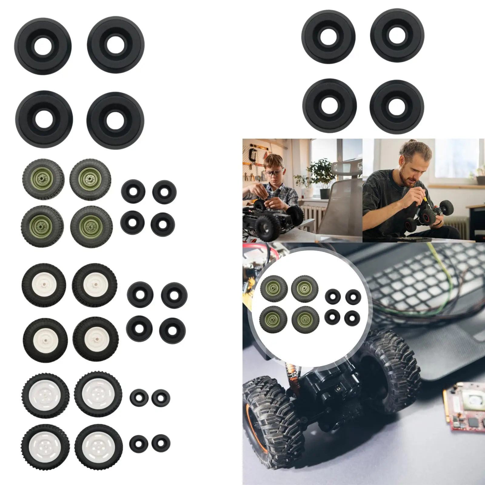 4x RC Tires Counterweight Spare Parts for C94 1/12 RC Crawler Car Trucks