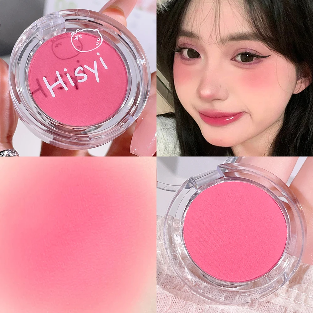 HISYI monochrome blush whitening matte cosmetics vitality girl nude makeup natural smudge monochrome blush plate