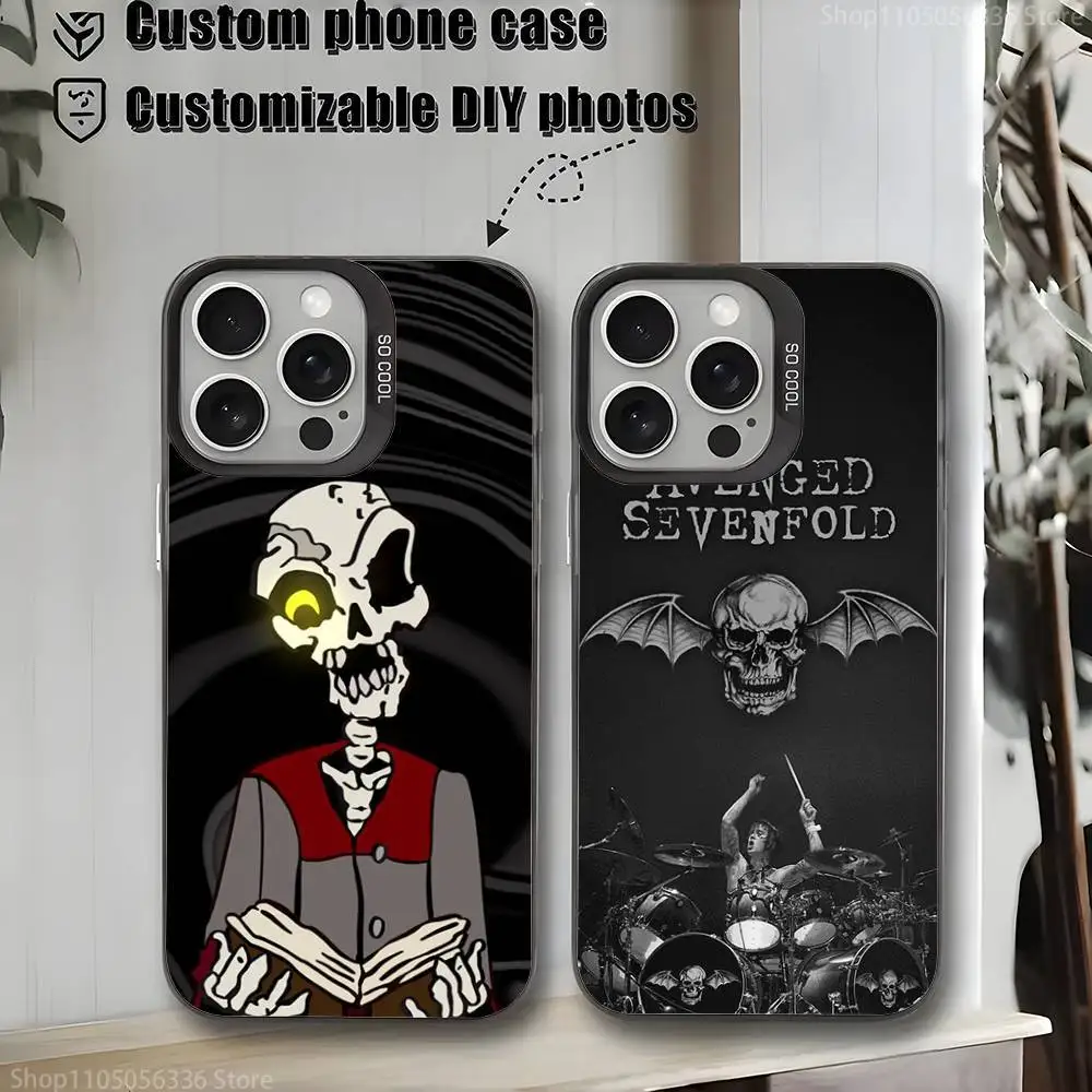 

A-Avenged Sevenfold Phone Case For iPhone 16,15,14,13,12,11,Mini,Pro,MAX,plus,Black Matte Shockproof Cover