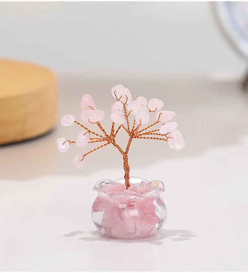 1 قطعة الكريستال الطبيعي Macadam شجرة صغيرة الريكي شفاء فنغ شوي شجرة كريستال الاصطناعي بونساي منضدية الحلي غرفة المعيشة