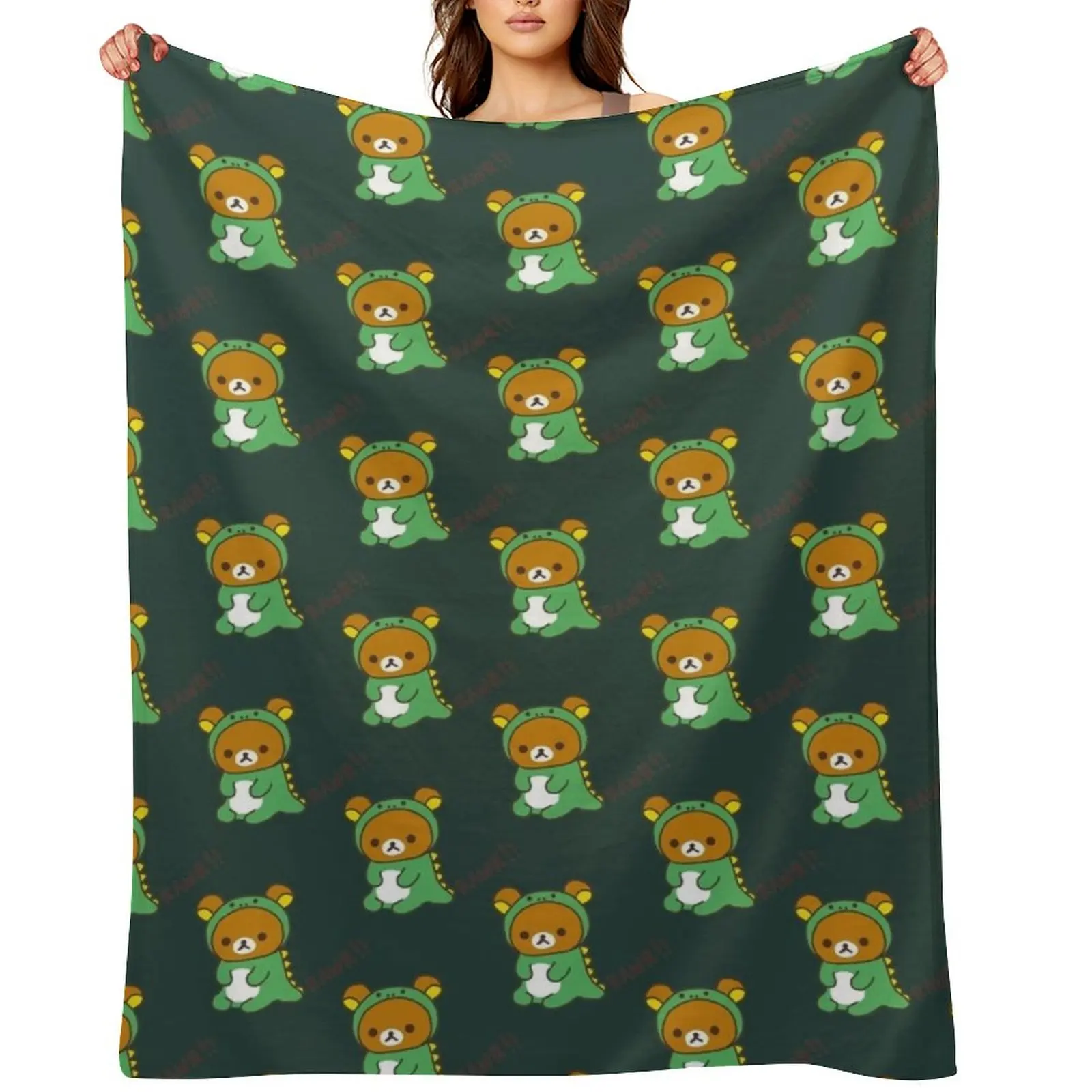 Rilakkuma Rilakkuma Dino Dragon Costume Throw Blanket Tourist Luxury Designer Soft Plaid Vintage Blankets