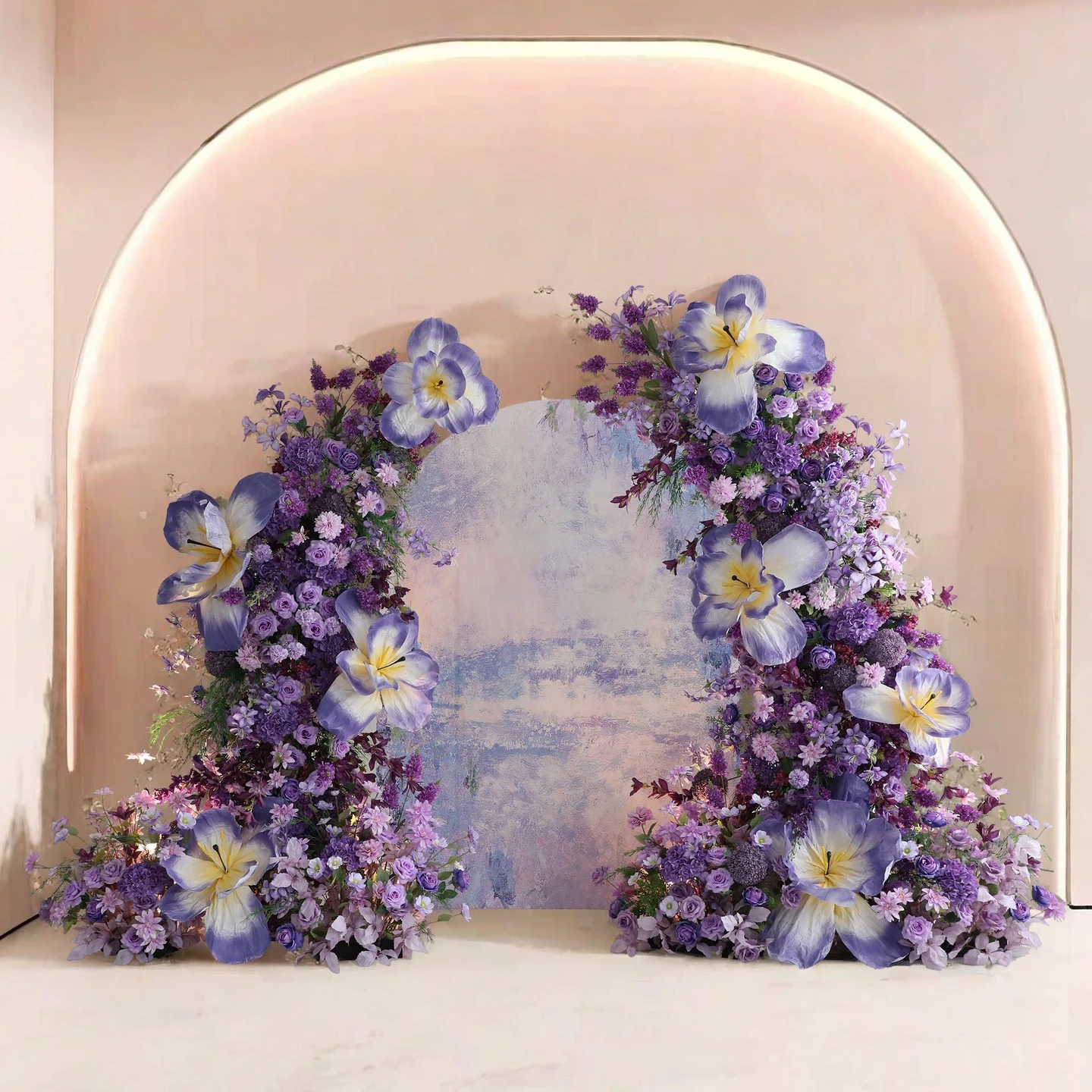 

Beauty salon clock in the photo area layout clothing store window decoration scene shopping mall Meichen fake flower ornament