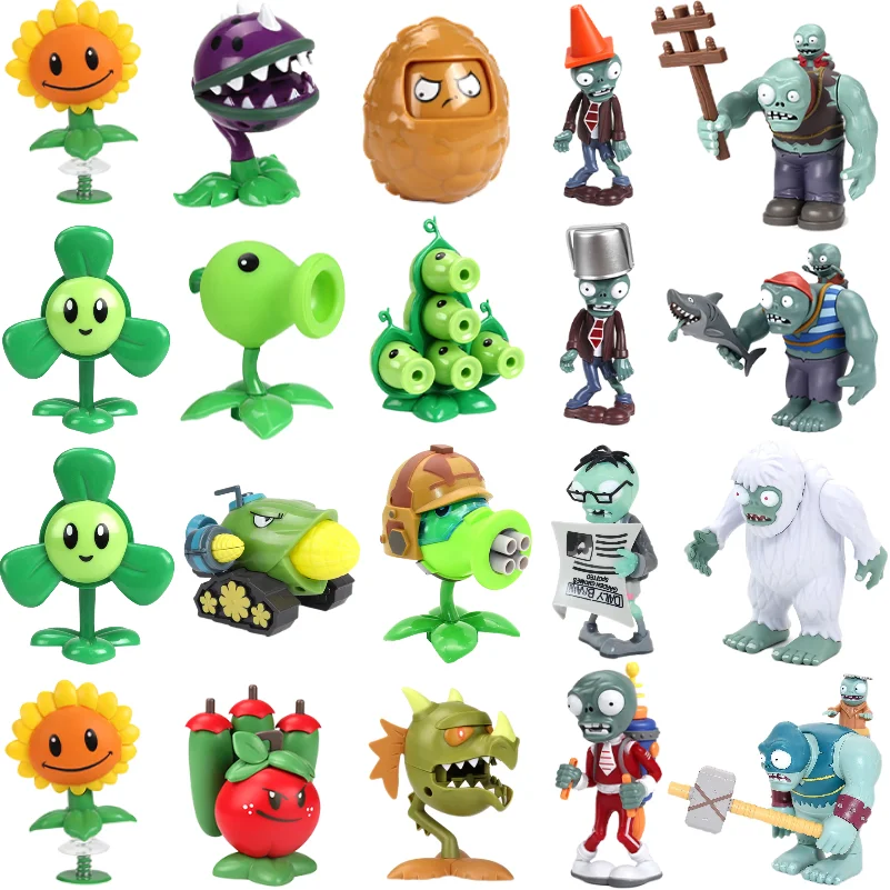 1PCS Plants Vs Zombies Action Figures Peashooter Children Toys Gargantuar Potato Mine Chomper Conehead Dr. Zomboss Gift for Kids