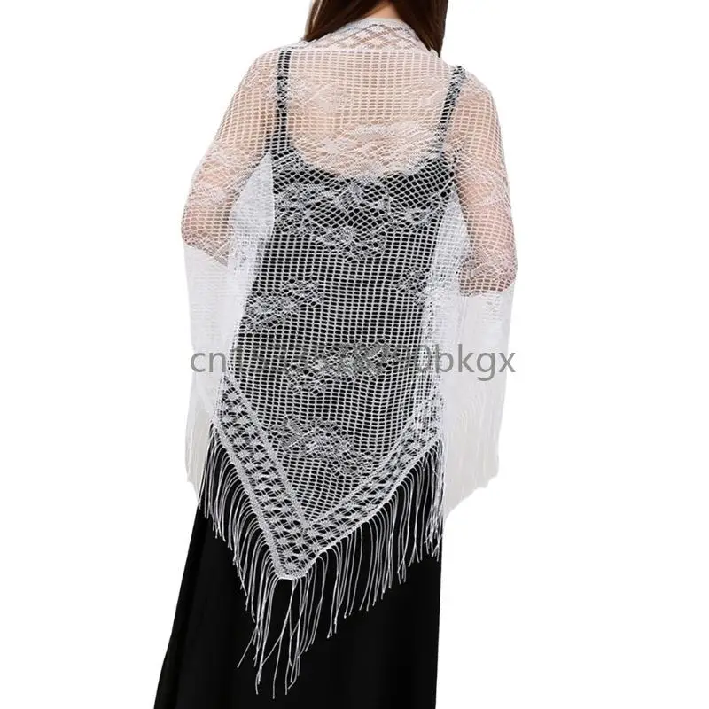 

French Designs Flower Scarf Elegant Bandana Shoulder Wrap for Daily Formal Wear J78E