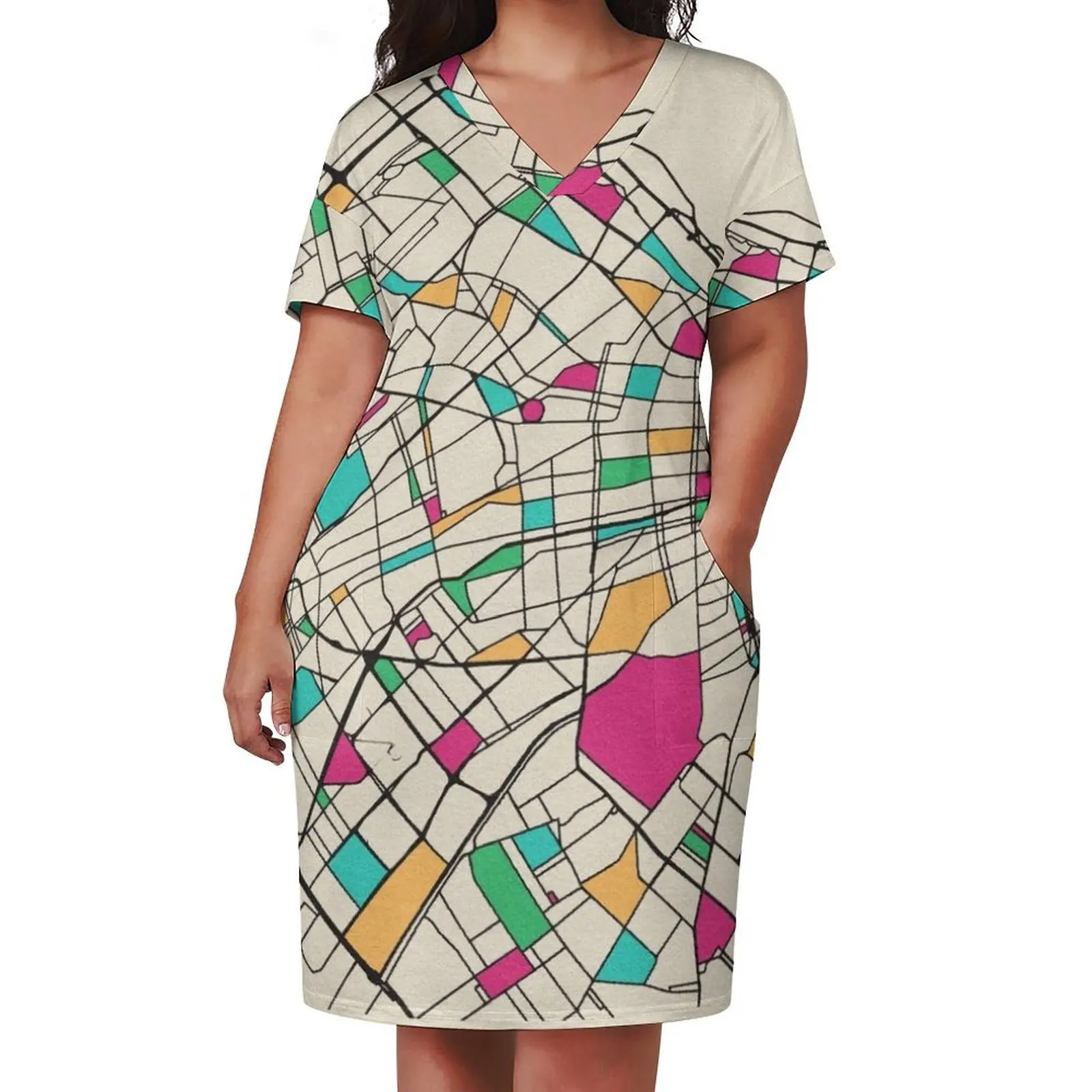 Buenos Aires, Argentina Street Map Loose Pocket Dress Evening dresses women evening dress dress