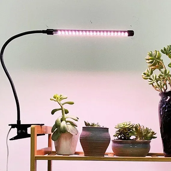 Nieuwe 1/2/3/4/5 Koppen Led-Kweeklampen Clip Plant Licht Timing Volledig Spectrum Zonlicht Sappige Bloem Kruidenkwekerij Vul Licht