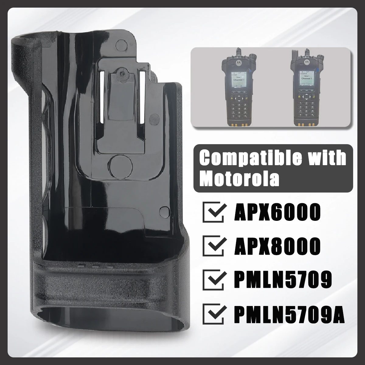 

Clip Holster Carry Waist Case For Motorola APX6000/APX8000/PMLN5709/PMLN5709A Holder Case Walkie Talkie Two Way Radio