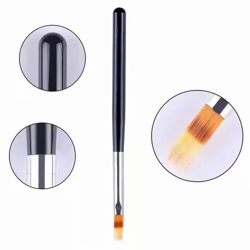 1/4pcs Nail Tools Nail Brush Serrated Powder Bar Black Bar Nail Pen Nail Pen Gradient Pen Nail Brush