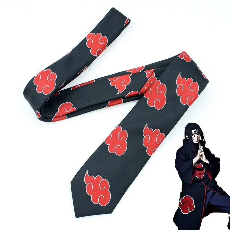 Naruto Akira Organization Arrow-shaped Red Cloud Tie Cartoon Anime Second Dimension Peripheral Uchiba Itachi Personality Tie