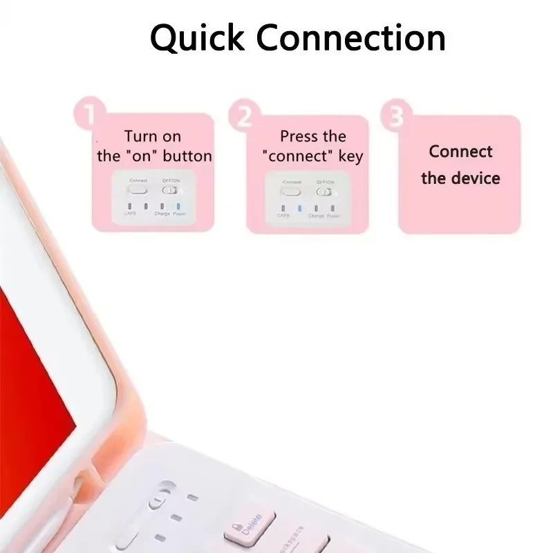 حافظة مع لوحة مفاتيح لوحة اللمس لجهاز iPad 11 11th Generation A16 لوحة مفاتيح بإضاءة خلفية مغناطيسية لجهاز iPad 10th 11th 2025 2022