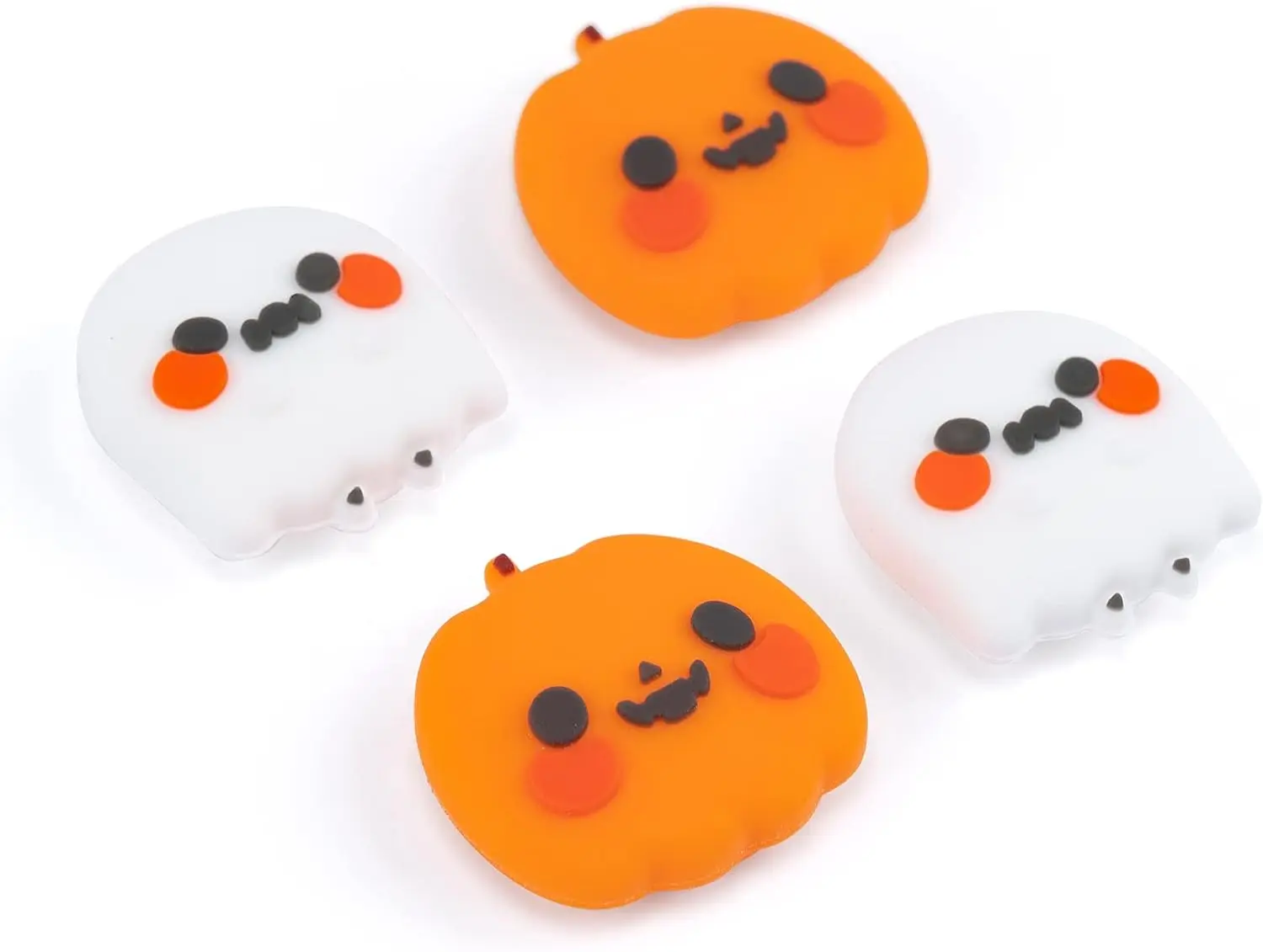 Cute Silicone Halloween Joycon Thumb Grip Caps, Joystick Cover For Nintendo Switch/Switch OLED/Switch Lite, 4PCS Pumpkin Ghost