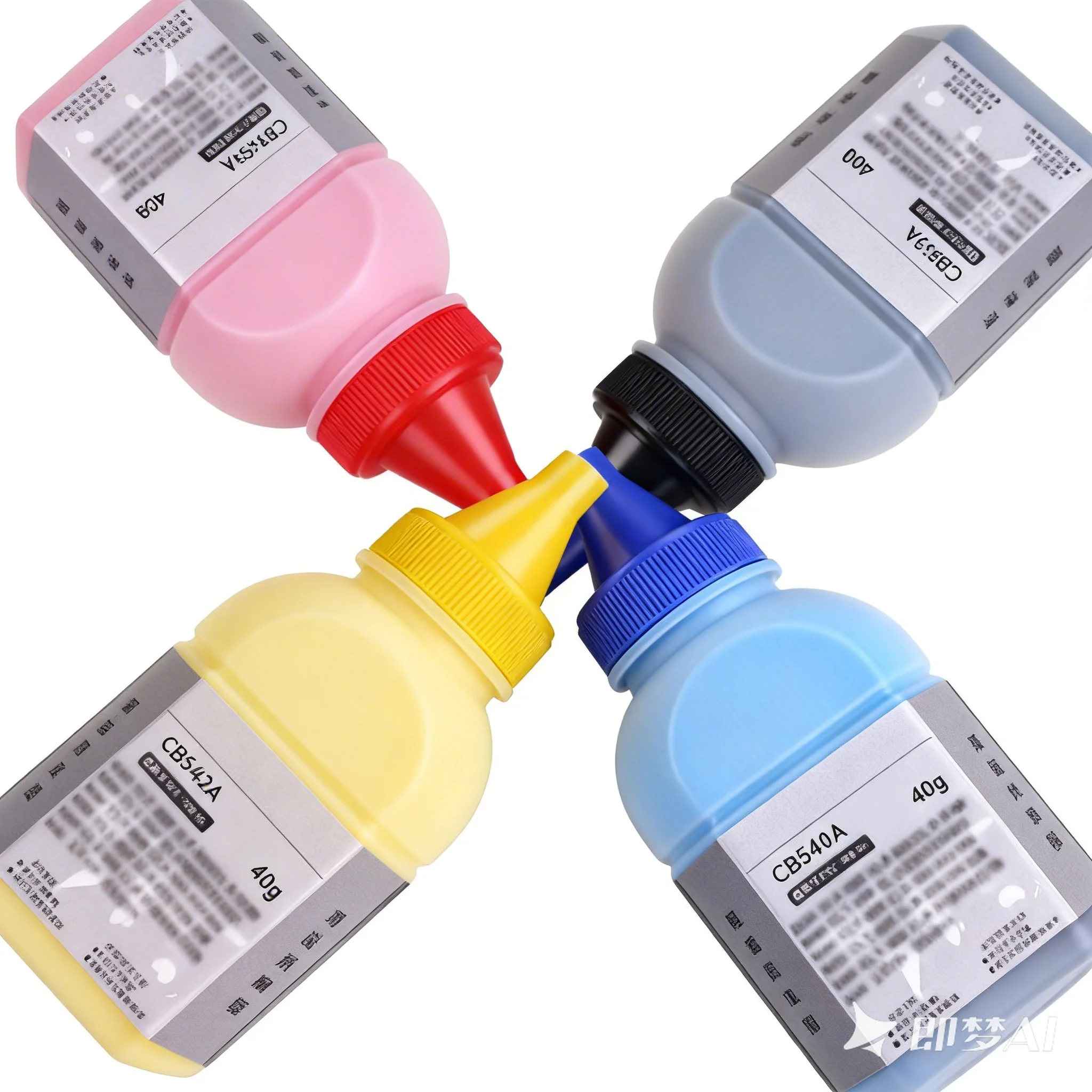 Compatible CB540A CB541A CB542A CB543A Toner Powder for For HP Color LaserJet 1215 1515 1518 1312 1210 printer Reset Chip Kit