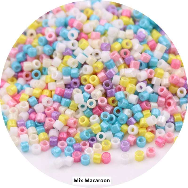 1000pcs 1.6mm 11/0 Japanese Glass Bead Uniform Wear Resistant Opaque Solid Color Seedbead for Jewelry Making