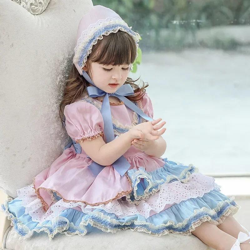 Summer Kids Dress for Girls Baby Lolita Party Pastel Dress Girls Wedding Party Princess  Lolita  Costume for Girls 2025