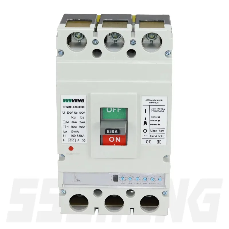 MCCB SHM1E-630 3P 400-630A 65kA Electronic Circuit Breaker BA-99M BA88 Circuit Breakers SHM1E-800