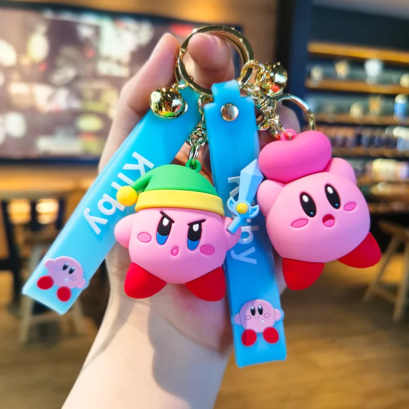 Cartoon Waddle Dee Doo Game Sweet Pink Kirby Anime Pendant Kabi  Keychian Children Birthday Gifts Women Car Bag Key Chian Girls