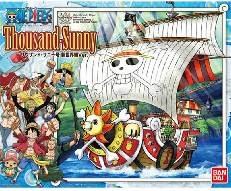 

Original BANDAI 0171627 One Piece Thousand Sunny New World Version Medol 29CM Figuras Toys Sunny Assembly Anime Action Figures