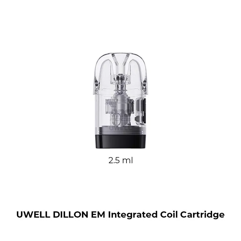 Original Uwell Dillon EM Pod Cartridge 2.5ml 0.6/0.9ohm Meshed Coil for E Cigarette Dillon EM Pod Kit