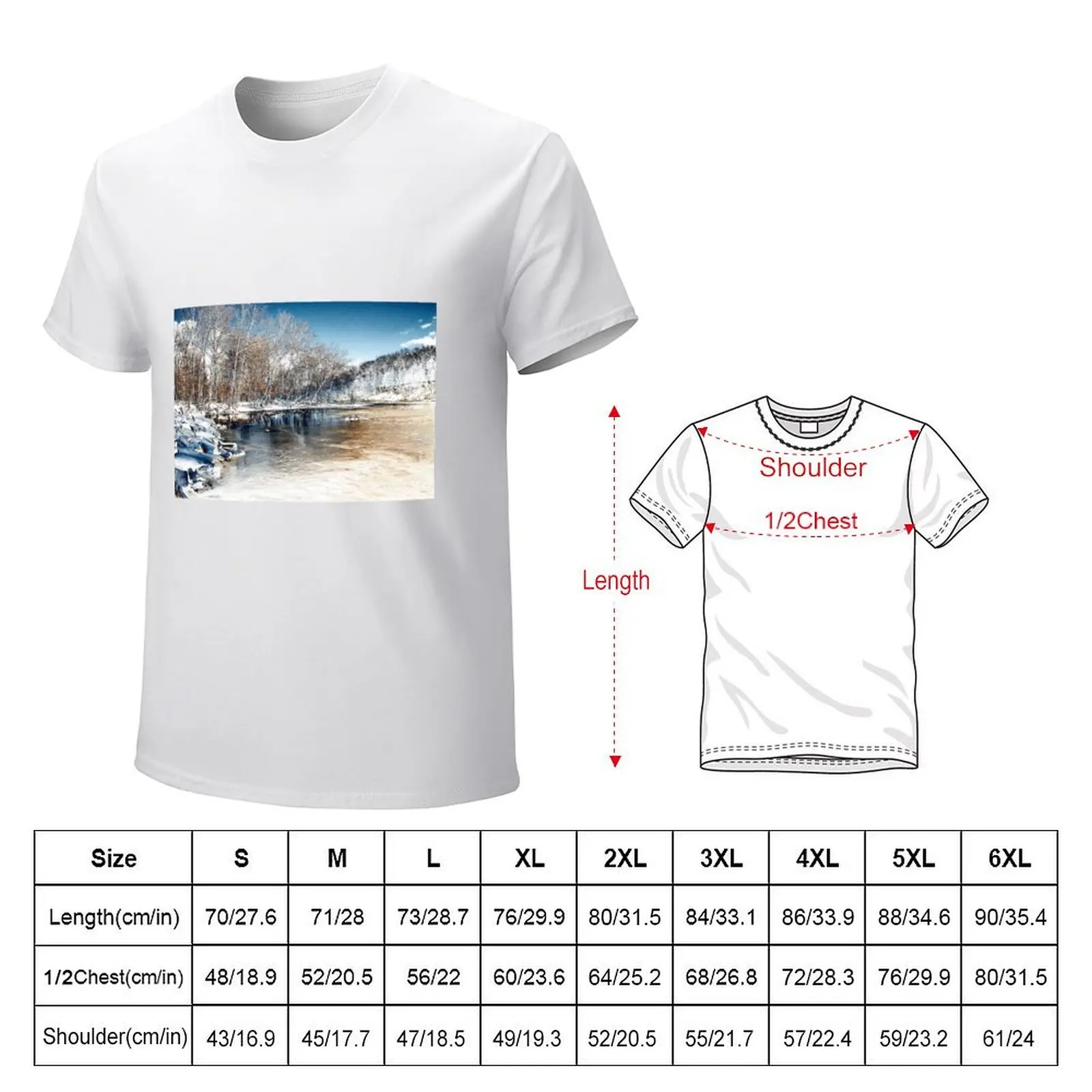 Winter In The Park - Infrared T-Shirt vintage clothes kawaii clothes men graphic t shirts