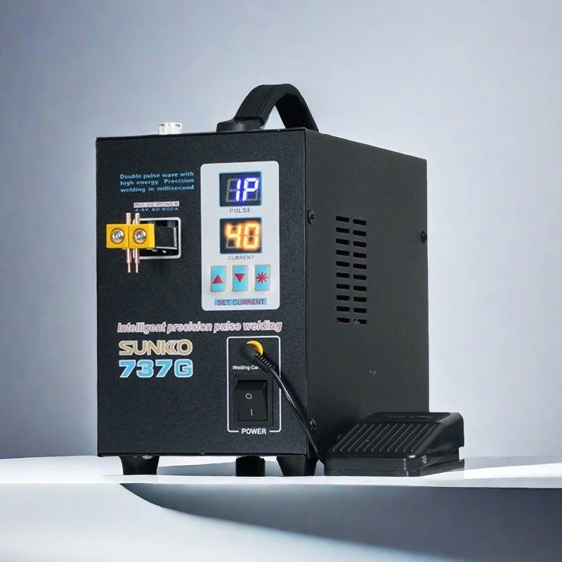 SUNKKO 737G Battery Spot Welder 1.5kw LED Light Spot Welding Machine For 18650 Battery Pack Welding Precision Pulse Spot Welders