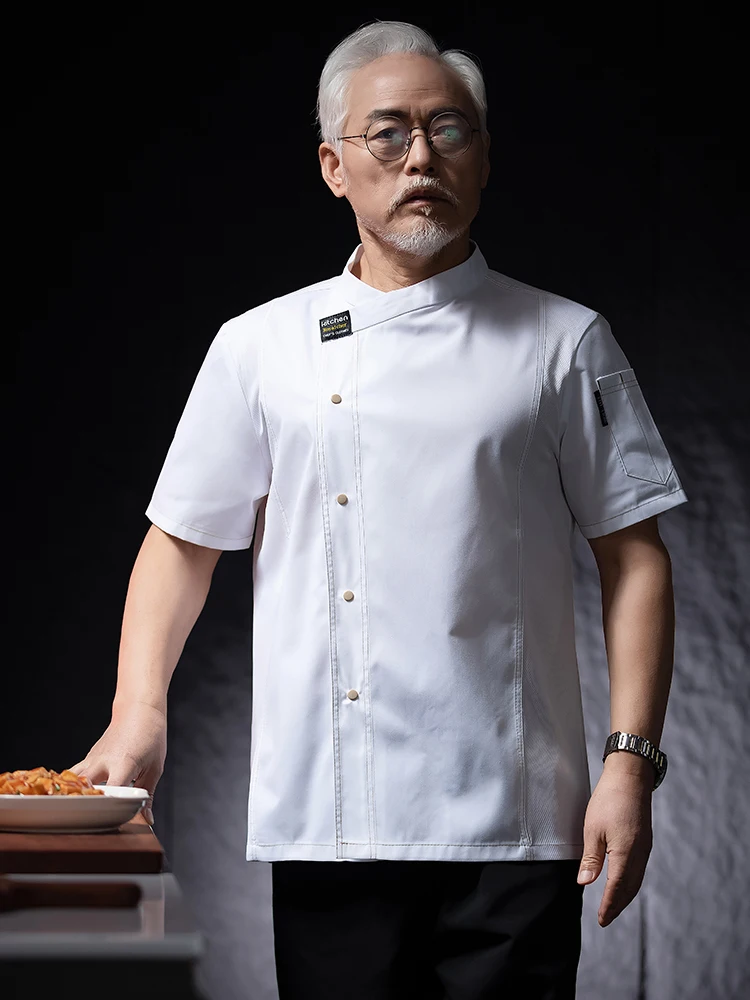 음식 서비스 베이커 작업복 레스토랑 주방 작업 셔츠 남성과 여성 여름 요리사 자켓 케이터링 요리 요리사 복장