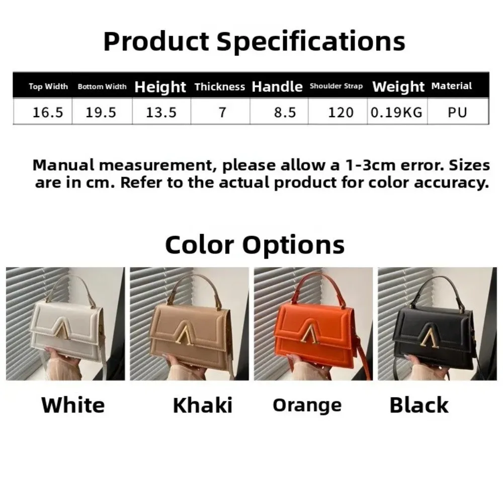 Casual Retro Shoulder Bag Candy Color Street Trend Crossbody Bag PU Material Large Capacity Ladies Handbag image 4