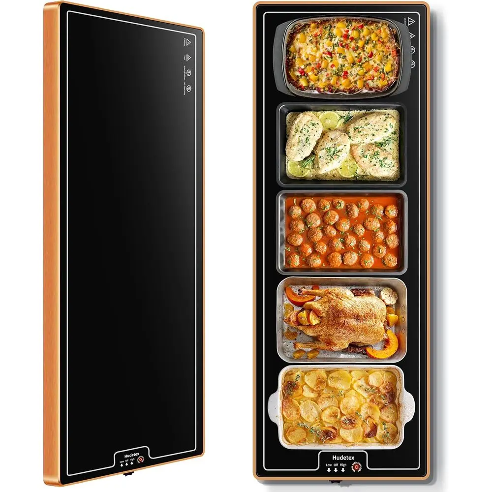 

Электрический греющий коврик (длинный, 40"x12") для вечеринок и повседневного использования, с бортиками, регулировка температуры