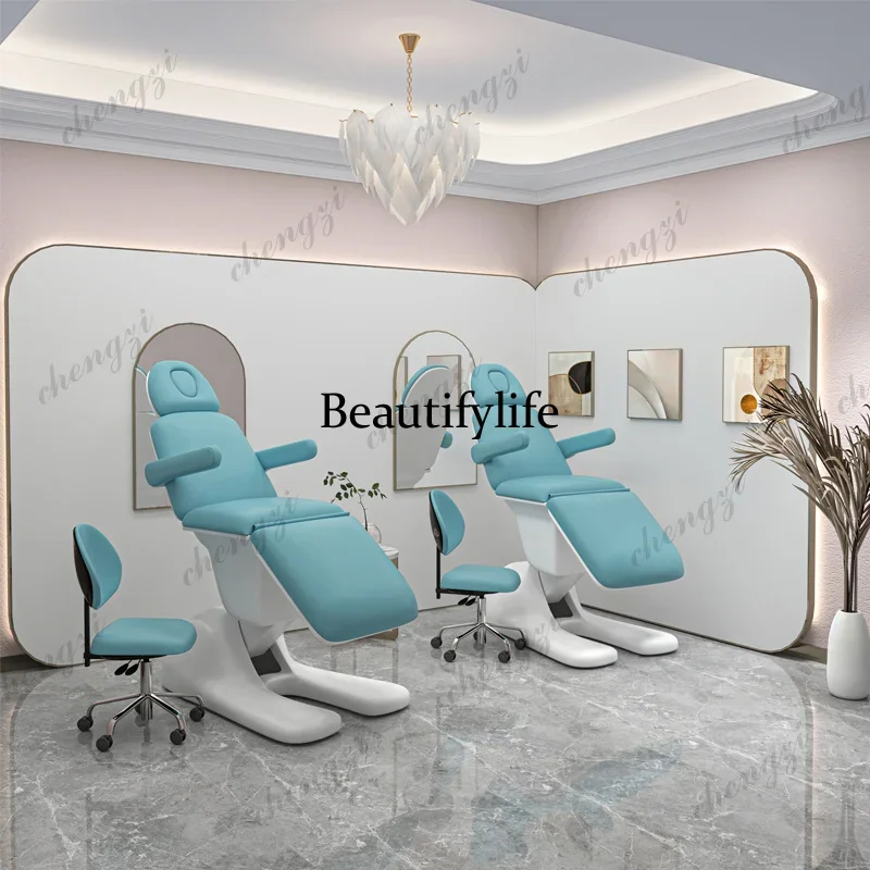 Y136  Modern Premium Massage Bed Convertible Design Multifunction Arm Lash Bed Luxury Unique Lit Esthétique Beauty Salon Furnitu