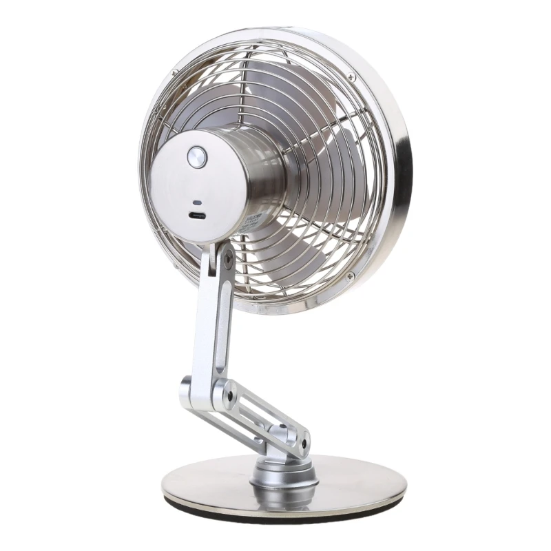 Small Metal Cooling Fan 5V 4W 3Speed Adjustable Height 360°Rotate Desk Fan Dropshipping