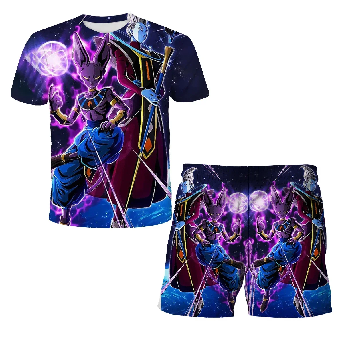 

Anime Dragon Ball Z Kids 3D T-shirt Fashion Summer Top Shorts Breathable Goku Character Boy Cosplay Set Gift Children's Clothing
