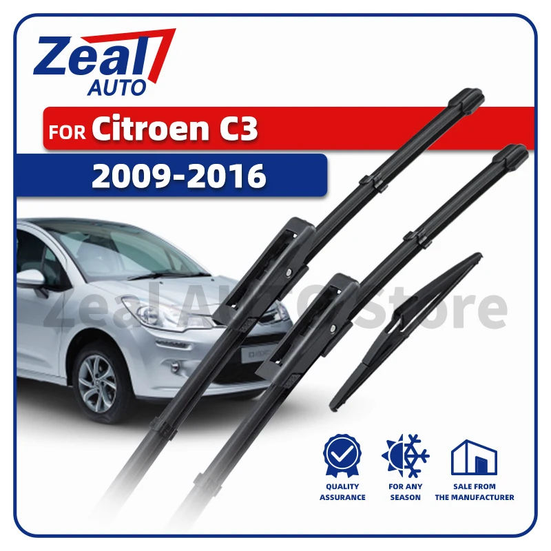 

Передние и задние щетки стеклоочистителя с левым рулем для Citroen C3 MK2 2009-2016 2010 2011 2012 2013 2014 2015 лобовое стекло 26 "16" 12 "щетки аксессуары